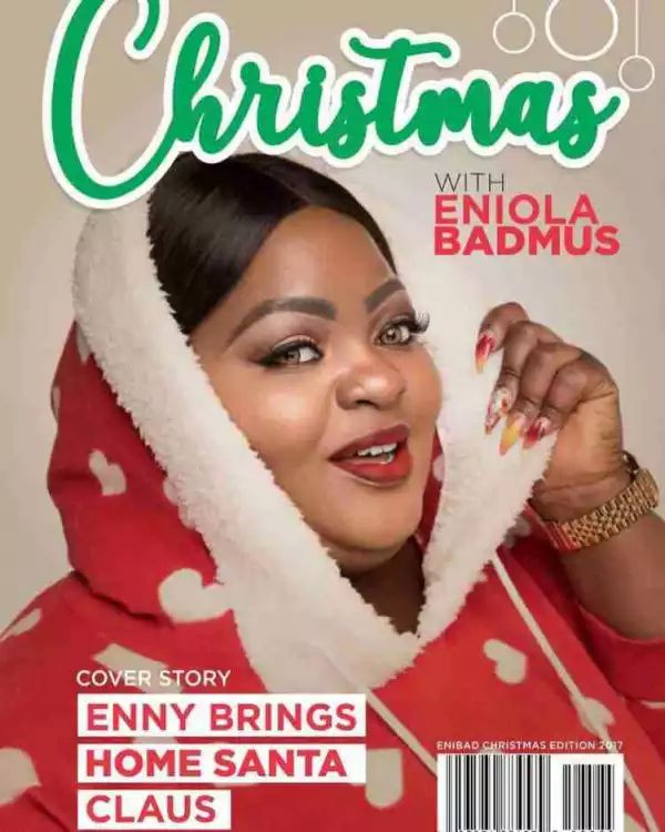 Plus-Sized Actress, Eniola Badmus, Poses With Ram In Christmas Photos